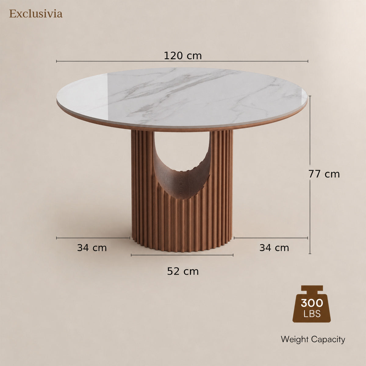 Silva Round Sintered Stone Dining Table