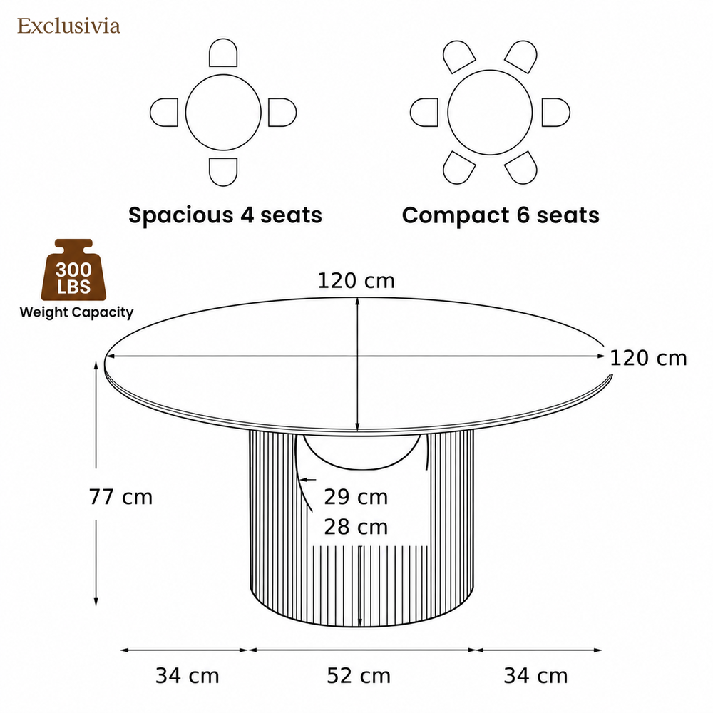 Silva Round Sintered Stone Dining Table