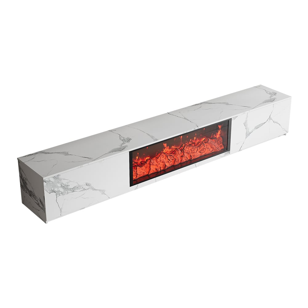 Emberline Electric Fireplace TV Stand with Remote & Storage, 180 cm