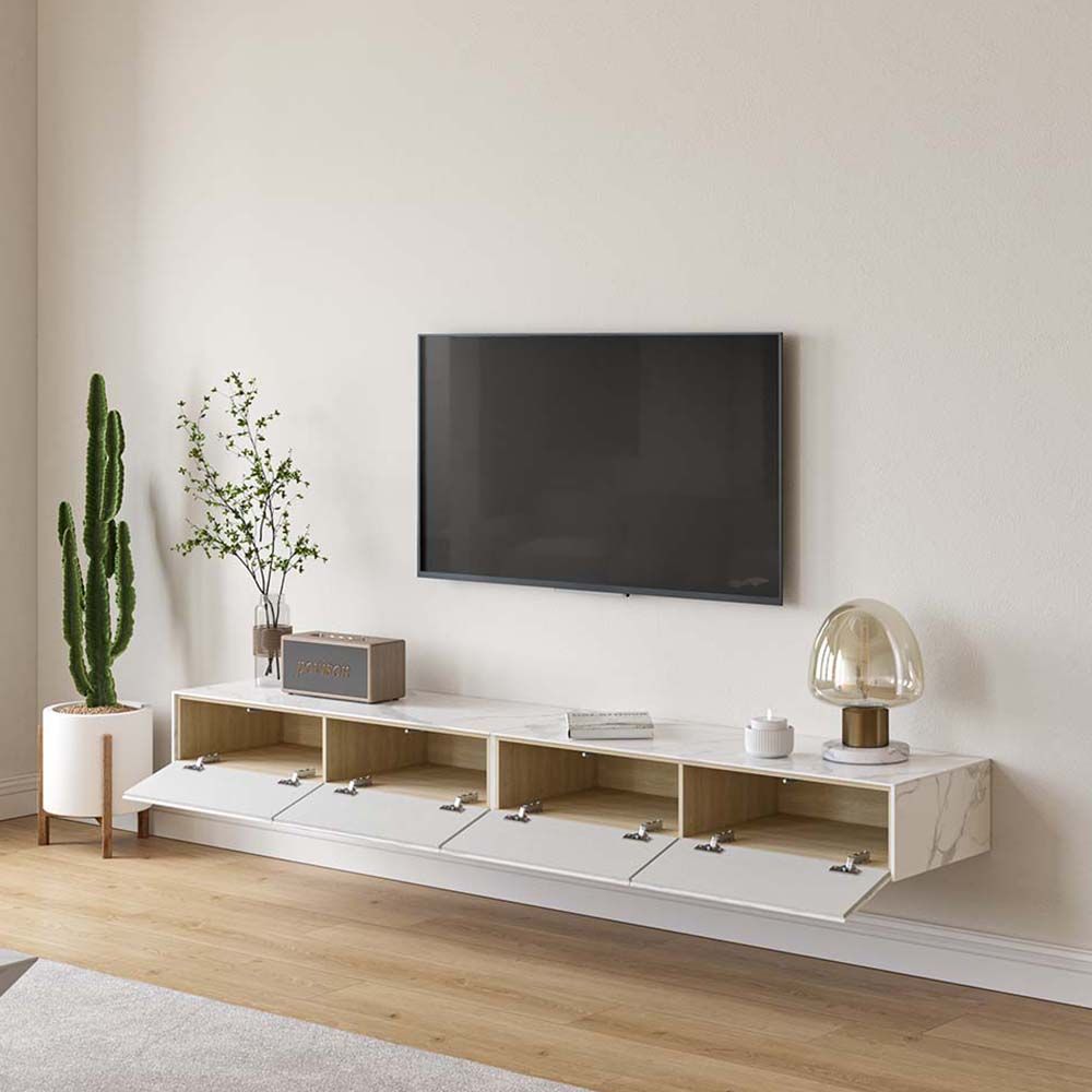 Float Modern Sintered Stone Floating TV Console