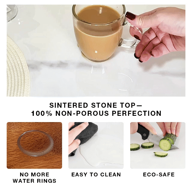 Aurelio Rectangular Sintered Stone Dining Table