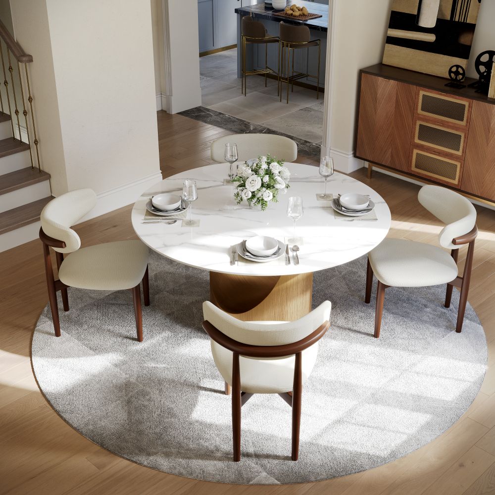 Aurelio Round Sintered Stone Dining Table