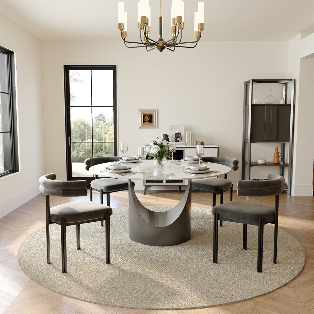 Aurelio Round Sintered Stone Dining Table