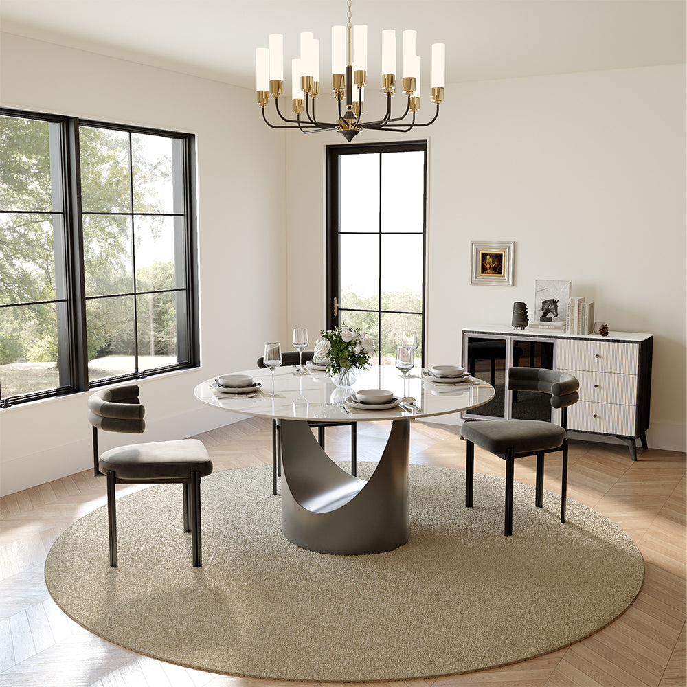 Aurelio Round Sintered Stone Dining Table