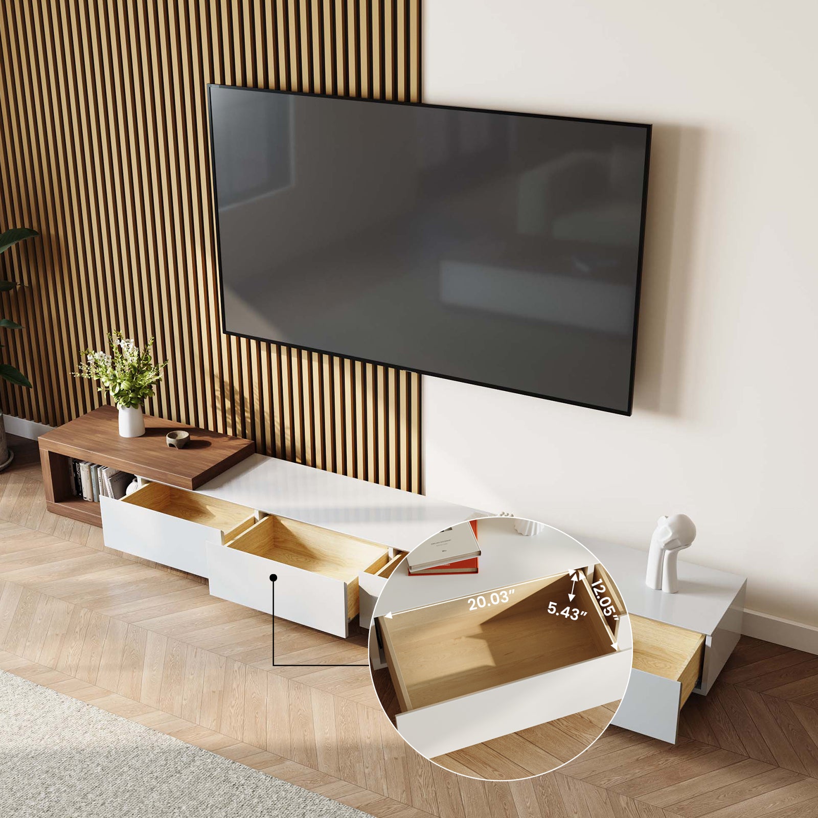 Soltera 155–238 cm Retractable Media Console