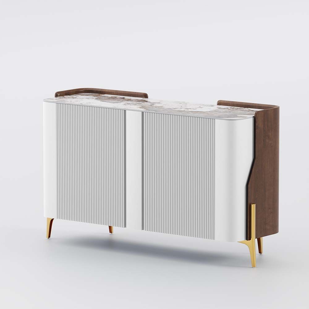 Solara Modern Storage Sideboard with Sintered Stone Top