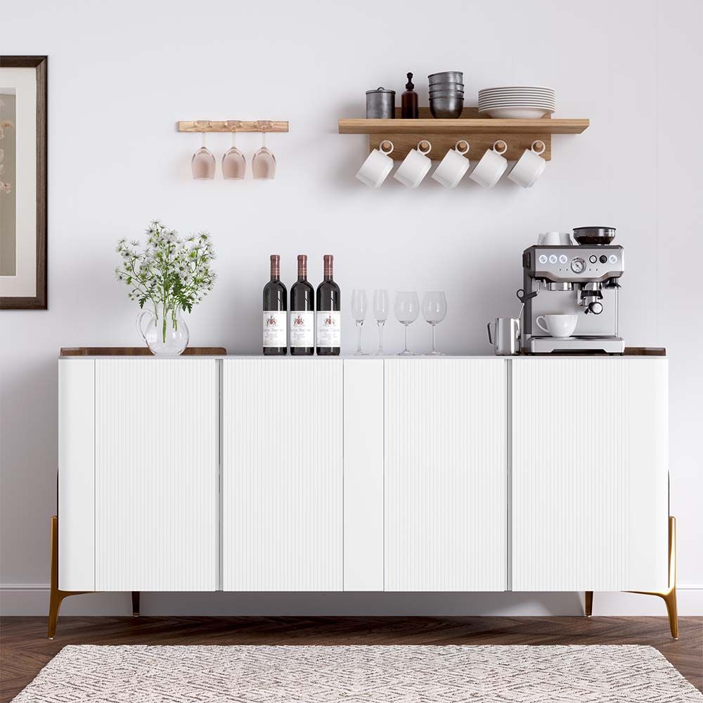 Solara Modern Storage Sideboard with Sintered Stone Top