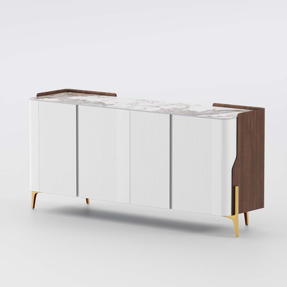 Solara Modern Storage Sideboard with Sintered Stone Top