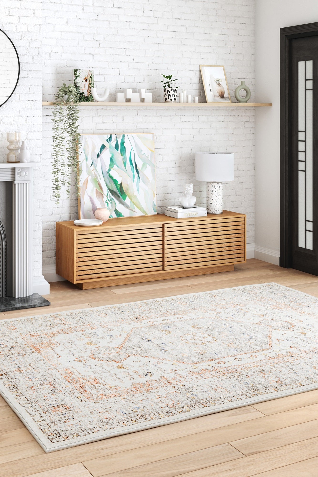 Willow Oak Slatted TV Unit, 180 cm