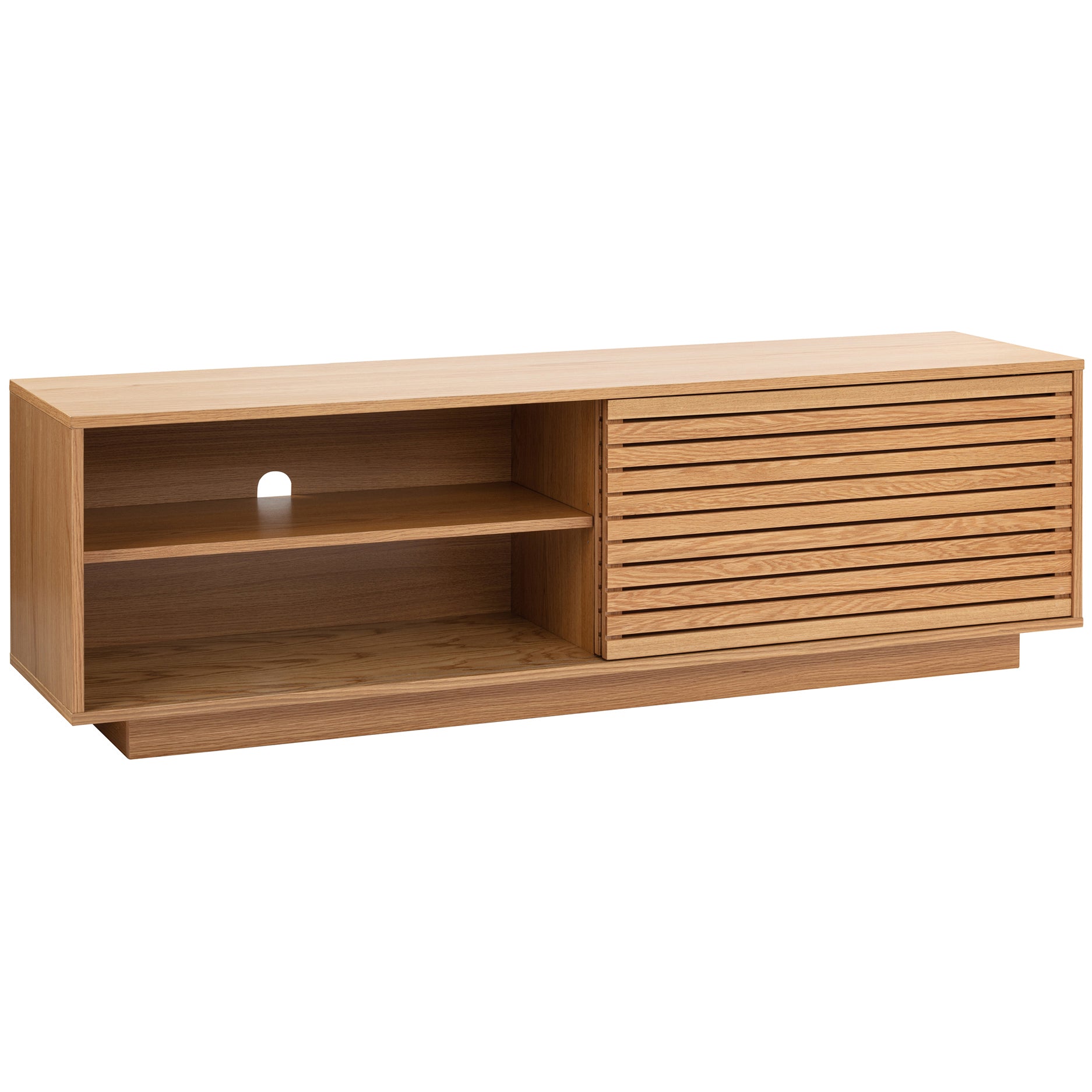 Willow Oak Slatted TV Unit, 180 cm