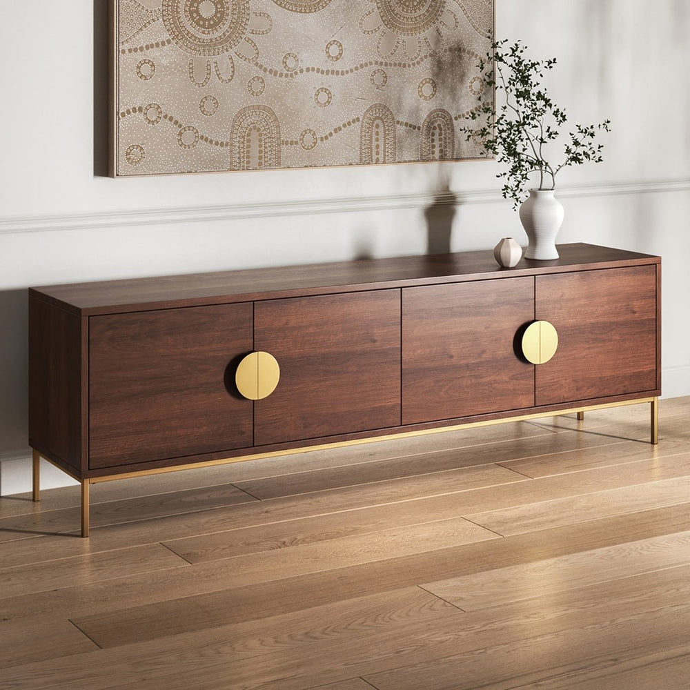 Aarav Mango Wood Entertainment Unit, 180 cm - Exclusivia