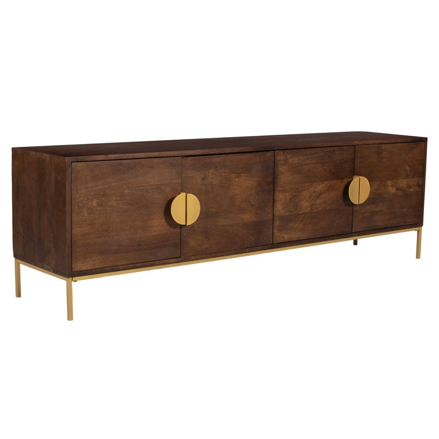 Aarav Mango Wood Entertainment Unit, 180 cm - Exclusivia