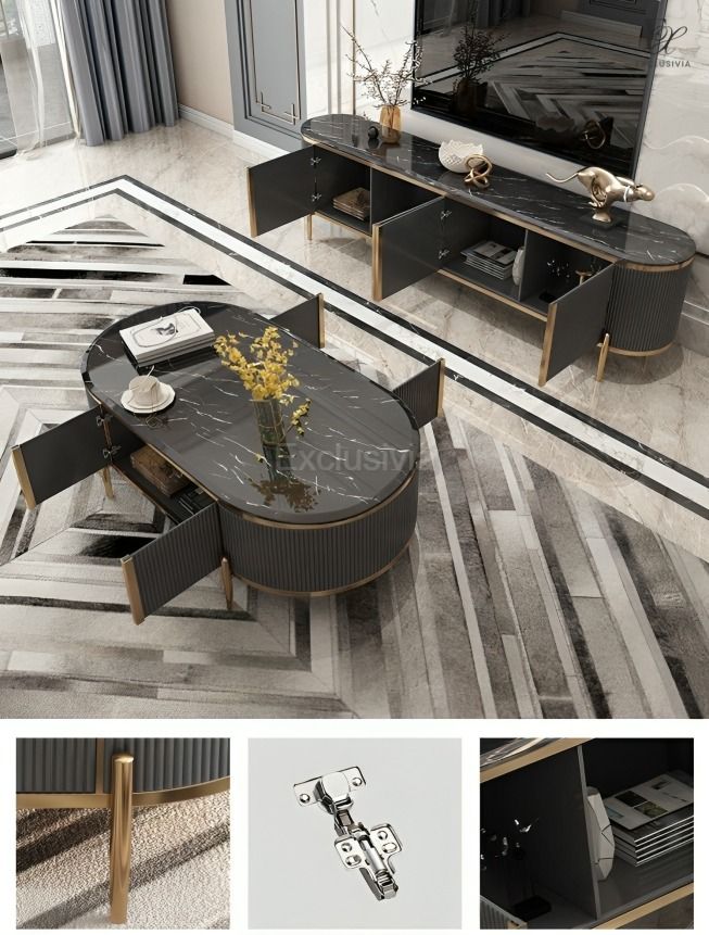 ABSTAN Modern TV Console & Coffee Table - Exclusivia