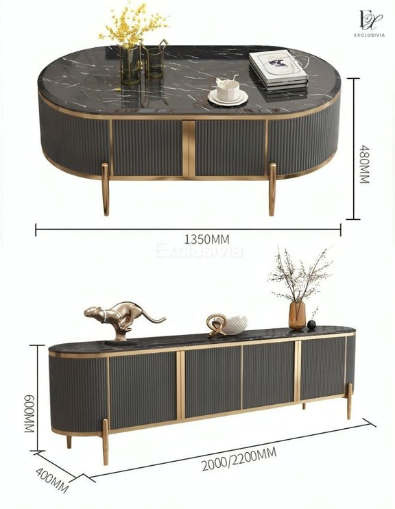 ABSTAN Modern TV Console & Coffee Table - Exclusivia