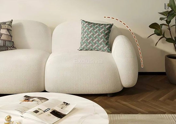 ABSTANN Boucle Fabric Sofa - Exclusivia