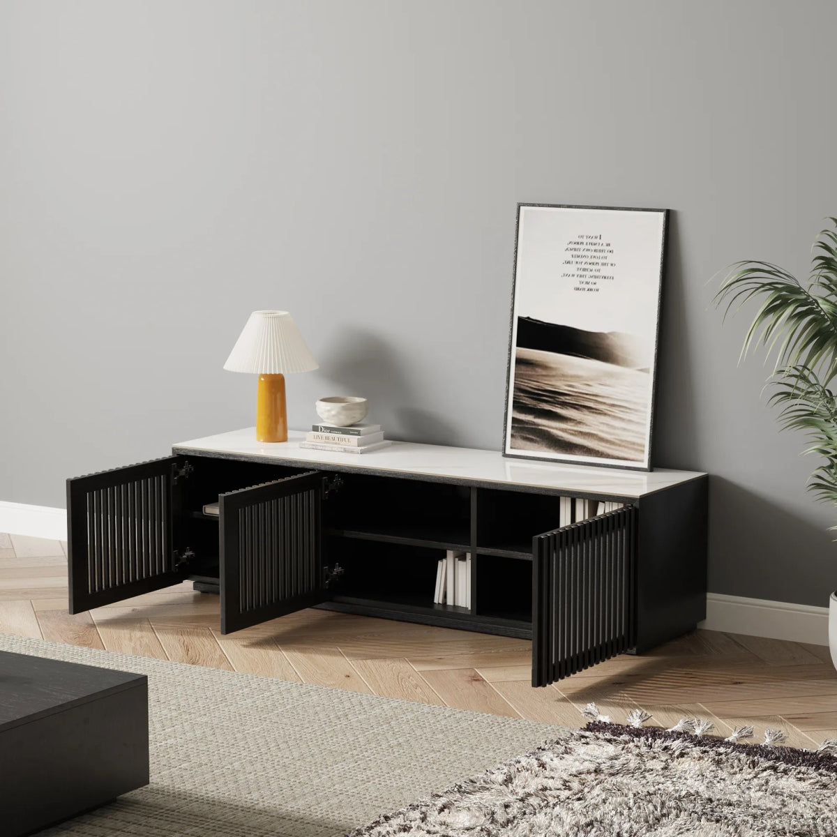 Aeolus 150 cm Modern Wood TV Stand - Exclusivia