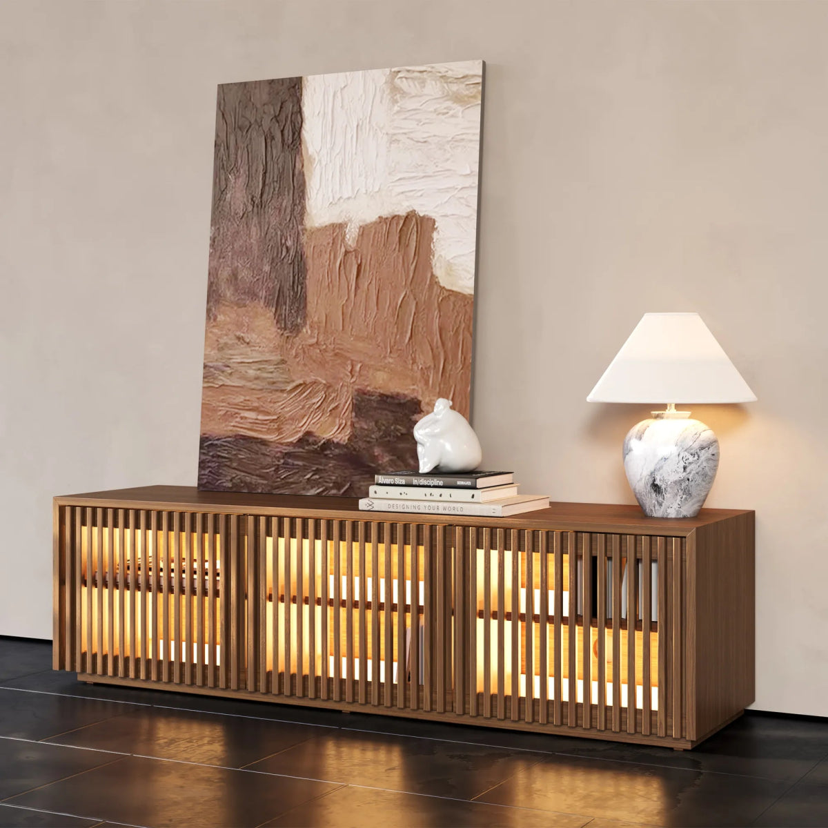 Aeolus 150 cm Modern Wood TV Stand - Exclusivia