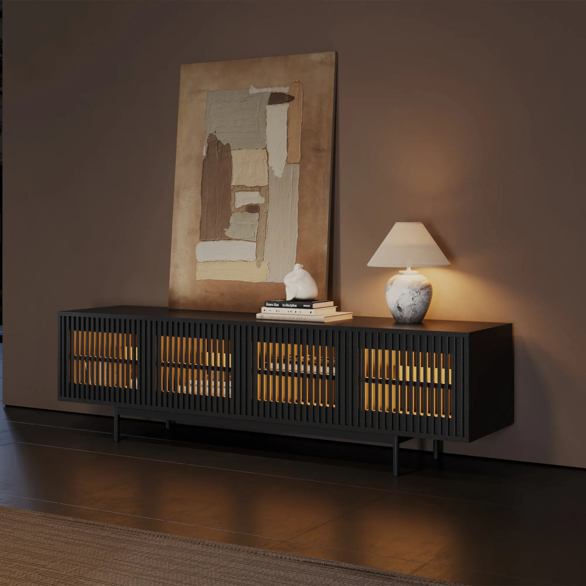 Aeolus 200 cm Mid - Century Media Console - Exclusivia