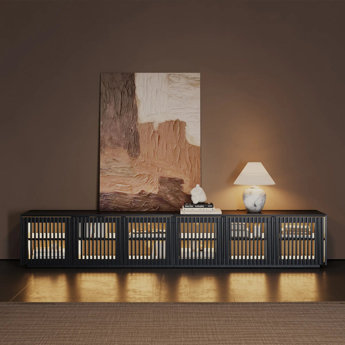 Aeolus 300 cm Modern Wood TV Stand - Exclusivia