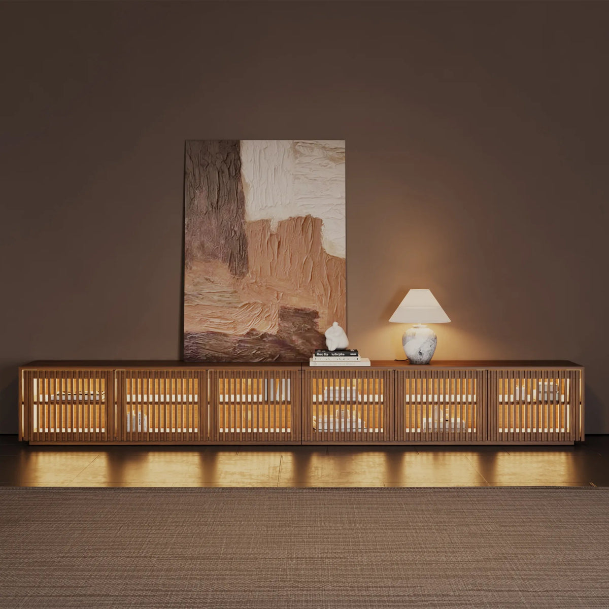 Aeolus 300 cm Modern Wood TV Stand - Exclusivia