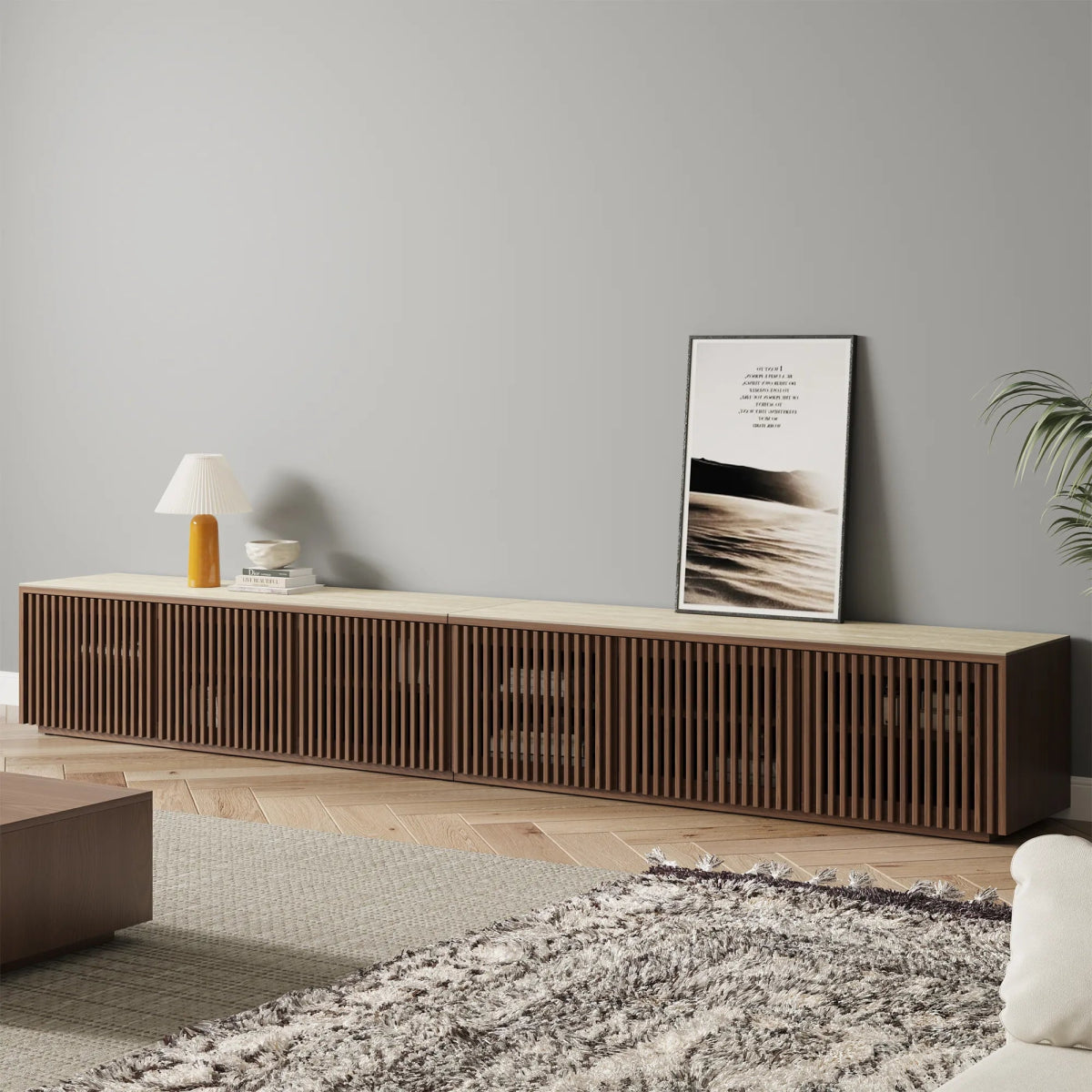 Aeolus 300 cm Modern Wood TV Stand - Exclusivia