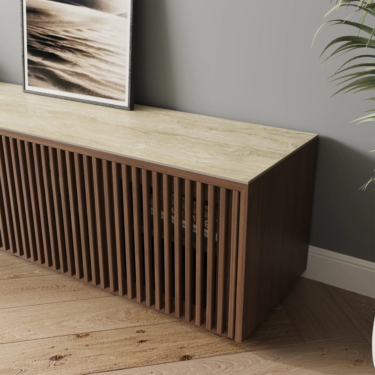 Aeolus 300 cm Modern Wood TV Stand - Exclusivia