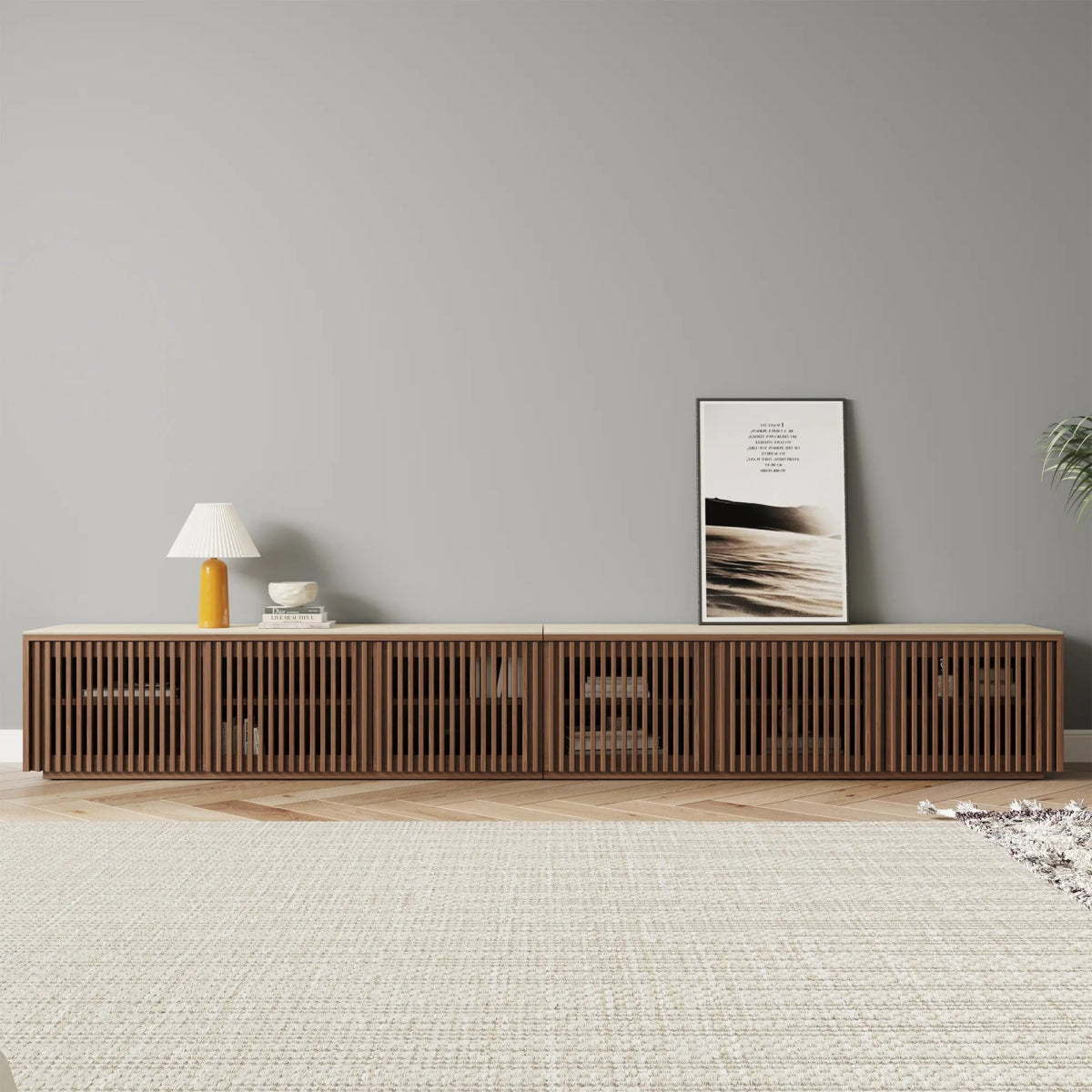 Aeolus 300 cm Modern Wood TV Stand - Exclusivia