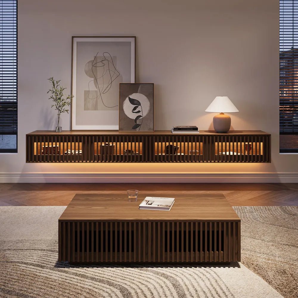 Aeolus 300 cm Modern Wood TV Stand - Exclusivia