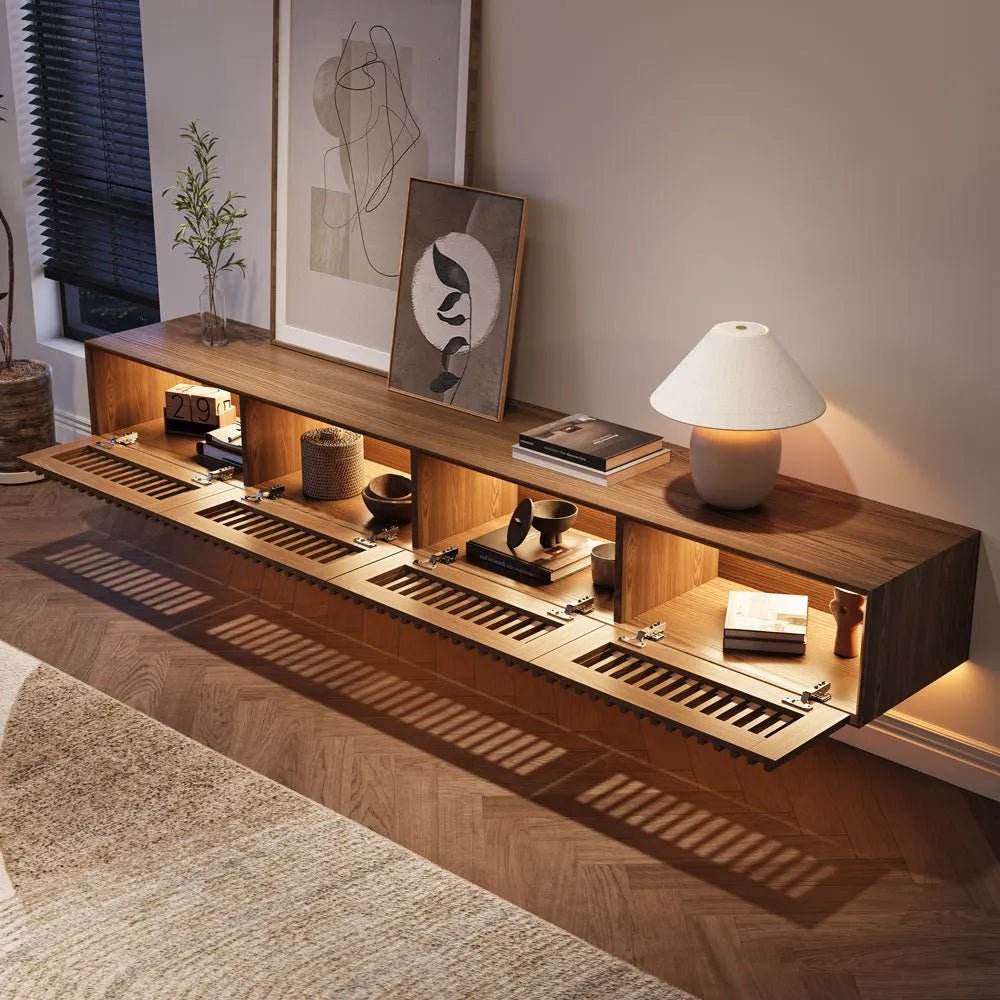 Aeolus 300 cm Modern Wood TV Stand - Exclusivia