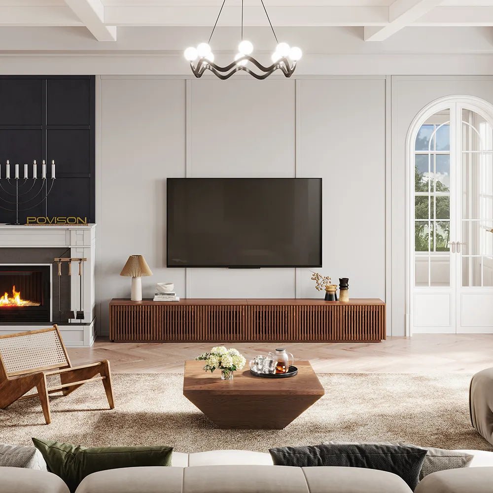 Aeolus 300 cm Modern Wood TV Stand - Exclusivia