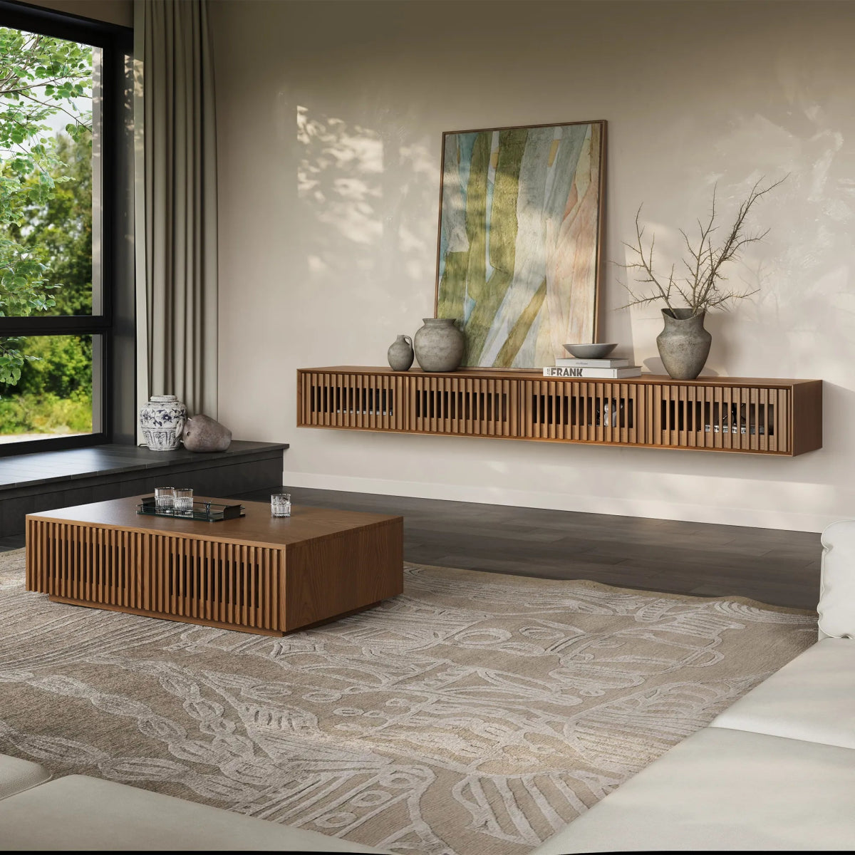 Aeolus 300 cm Modern Wood TV Stand - Exclusivia