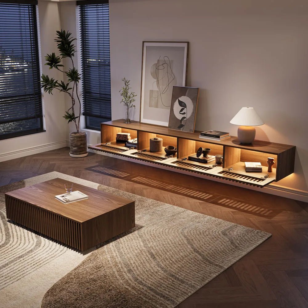 Aeolus 300 cm Modern Wood TV Stand - Exclusivia