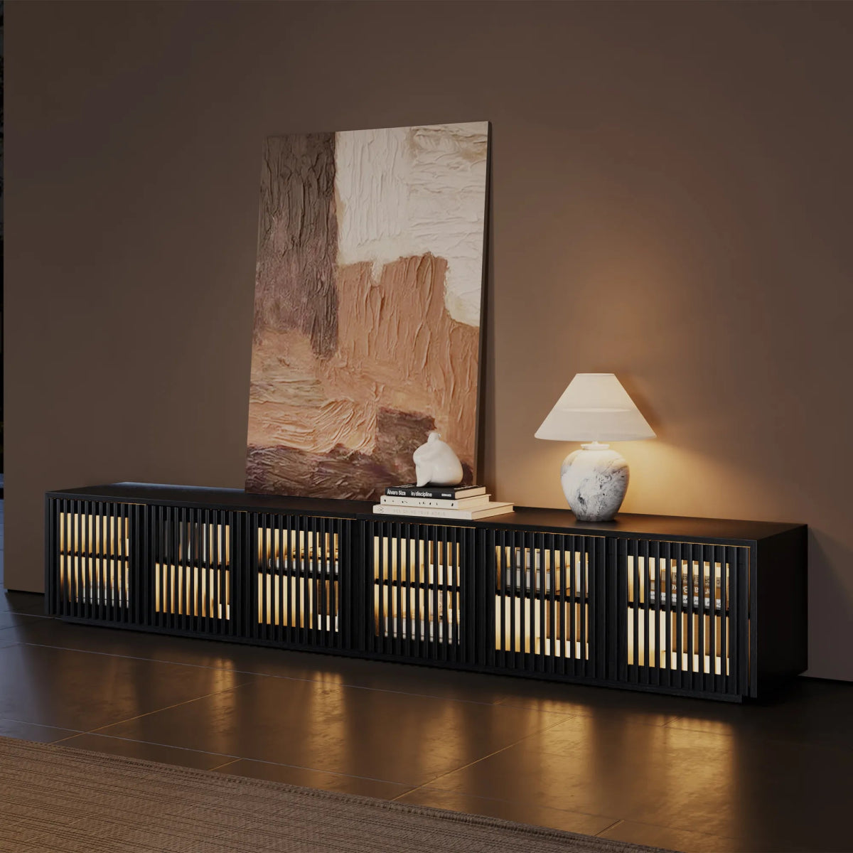 Aeolus 300 cm Modern Wood TV Stand - Exclusivia