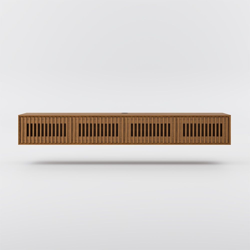 Aeolus Mid-Century Floating LED TV Console - Exclusivia