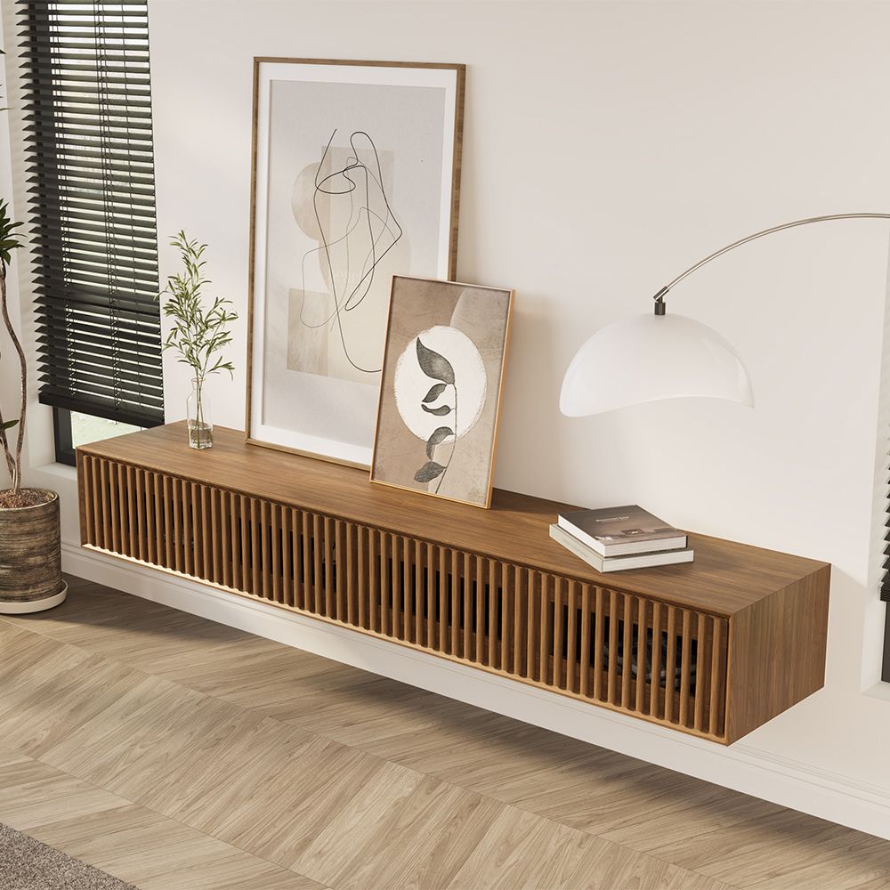 Aeolus Mid-Century Floating LED TV Console - Exclusivia
