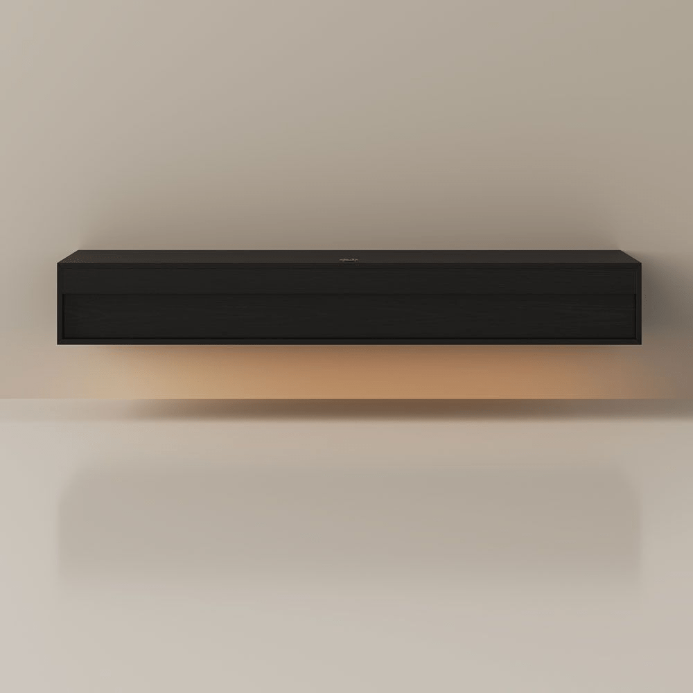 Aeolus Mid - Century Floating LED TV Console - Exclusivia
