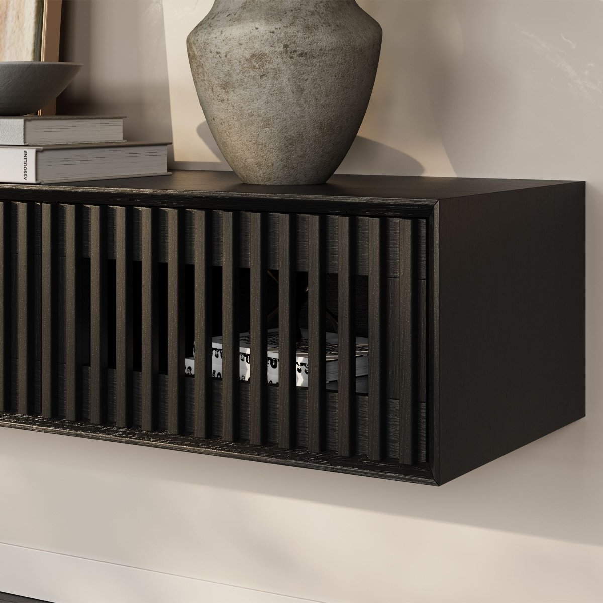 Aeolus Mid-Century Floating LED TV Console - Exclusivia