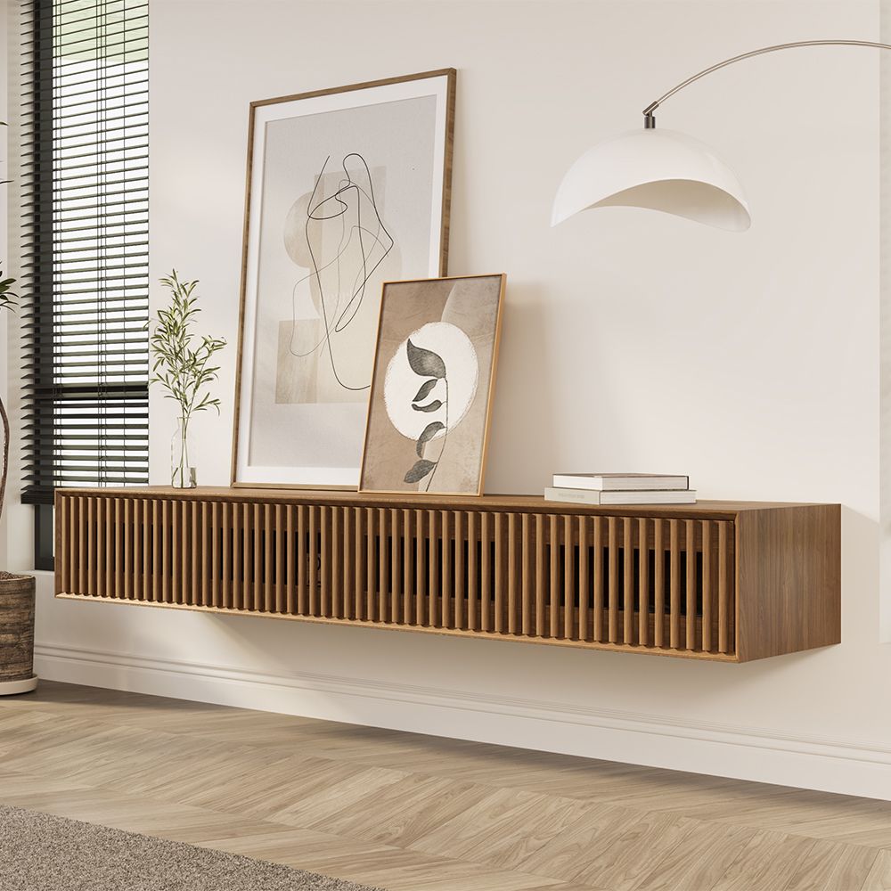 Aeolus Mid-Century Floating LED TV Console - Exclusivia