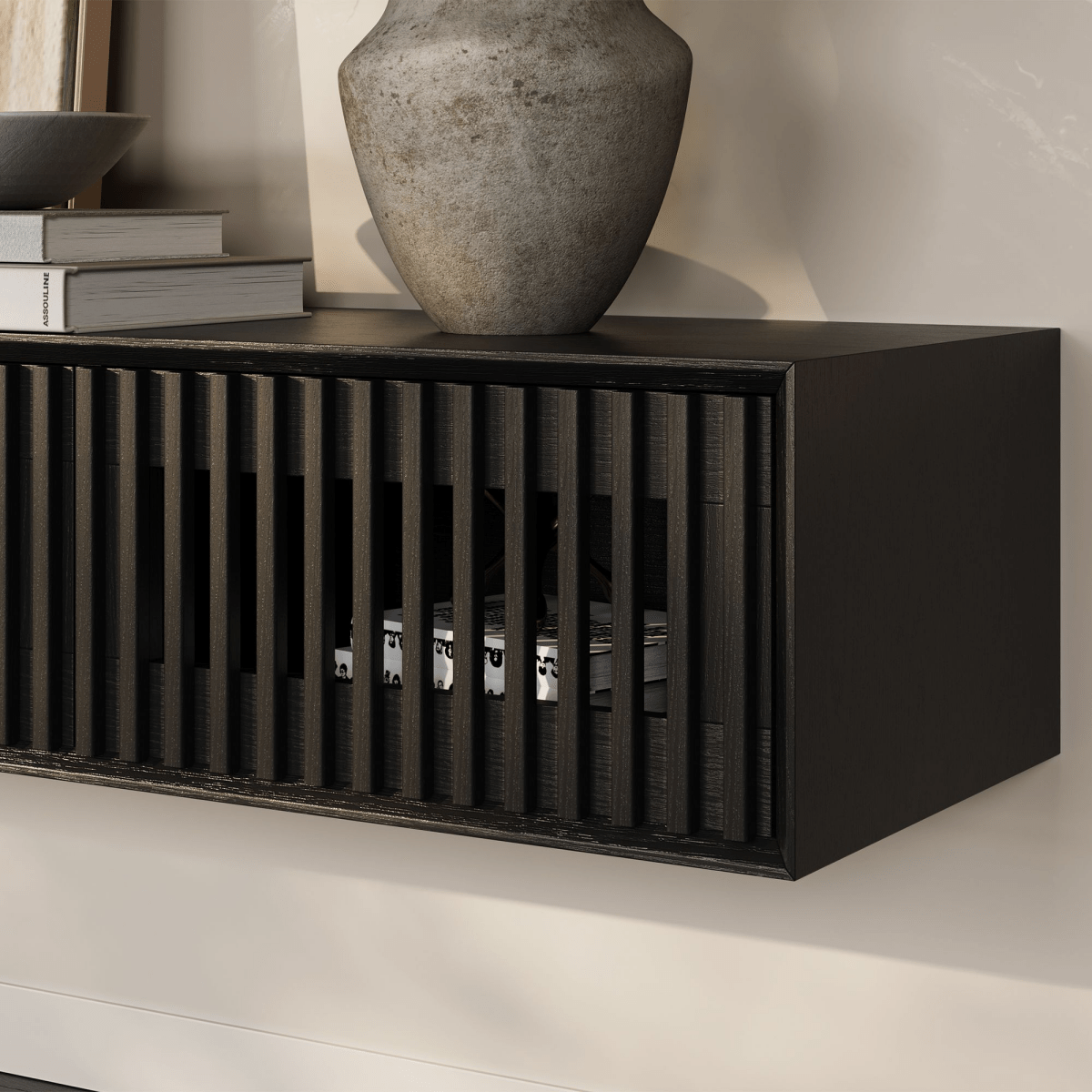 Aeolus Mid - Century Floating LED TV Console - Exclusivia