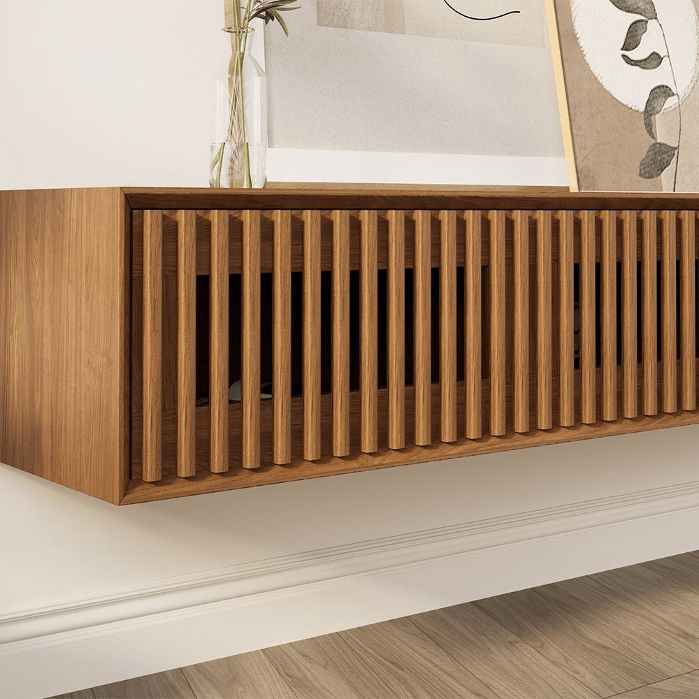 Aeolus Mid - Century Floating LED TV Console - Exclusivia