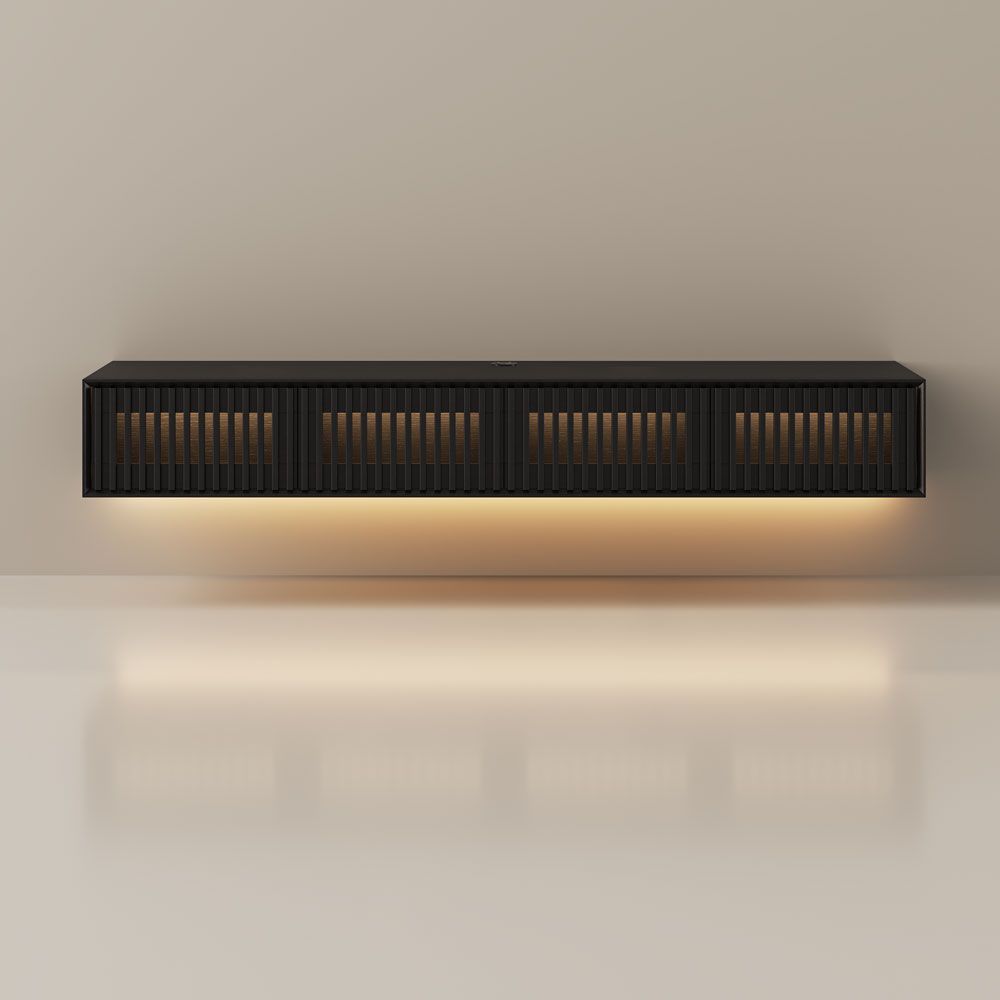 Aeolus Mid-Century Floating LED TV Console - Exclusivia
