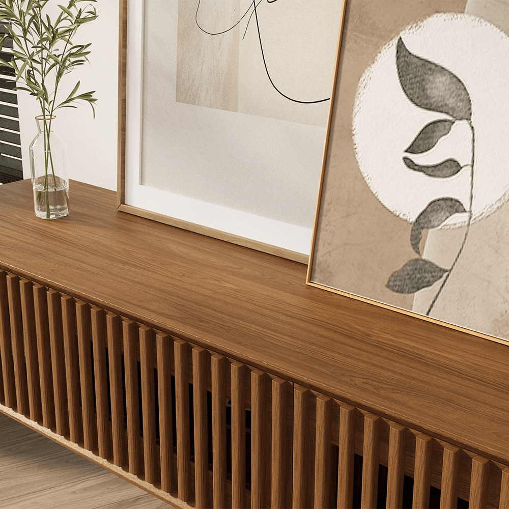 Aeolus Mid - Century Floating LED TV Console - Exclusivia