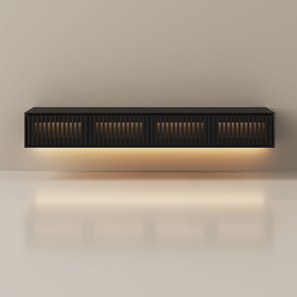 Aeolus Mid - Century Floating LED TV Console - Exclusivia