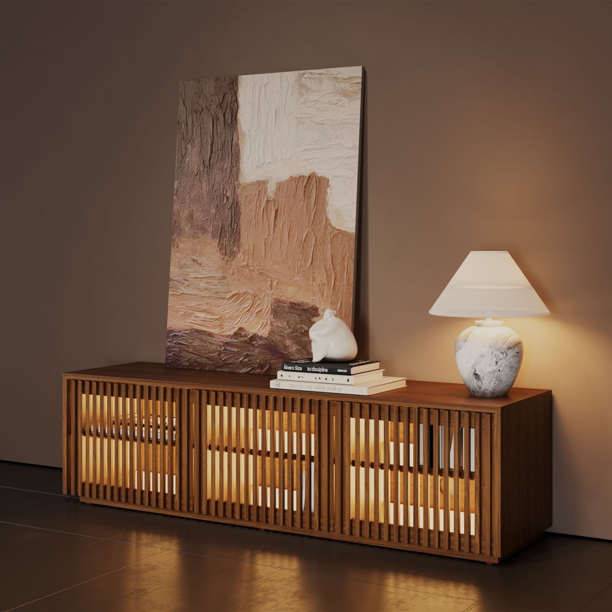 Aeolus Modern Wood TV Stand - Exclusivia