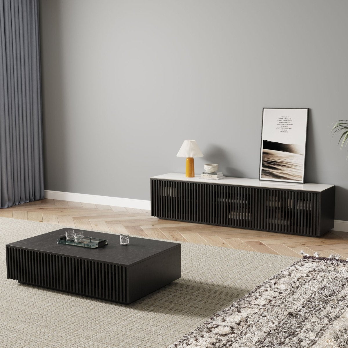 Aeolus Modern Wood TV Stand - Exclusivia