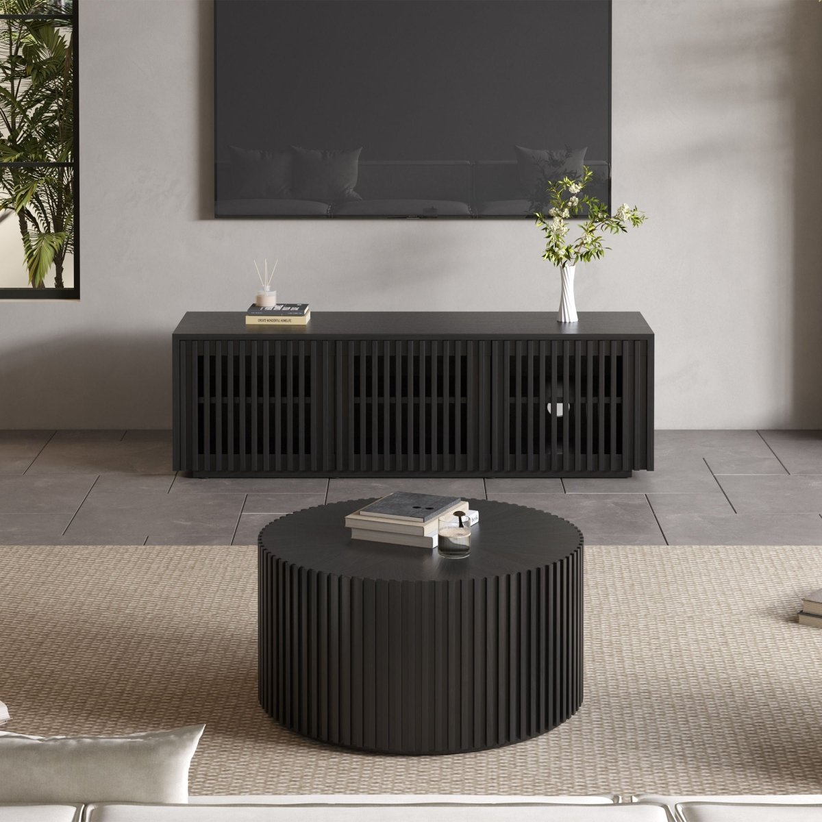 Aeolus Modern Wood TV Stand - Exclusivia