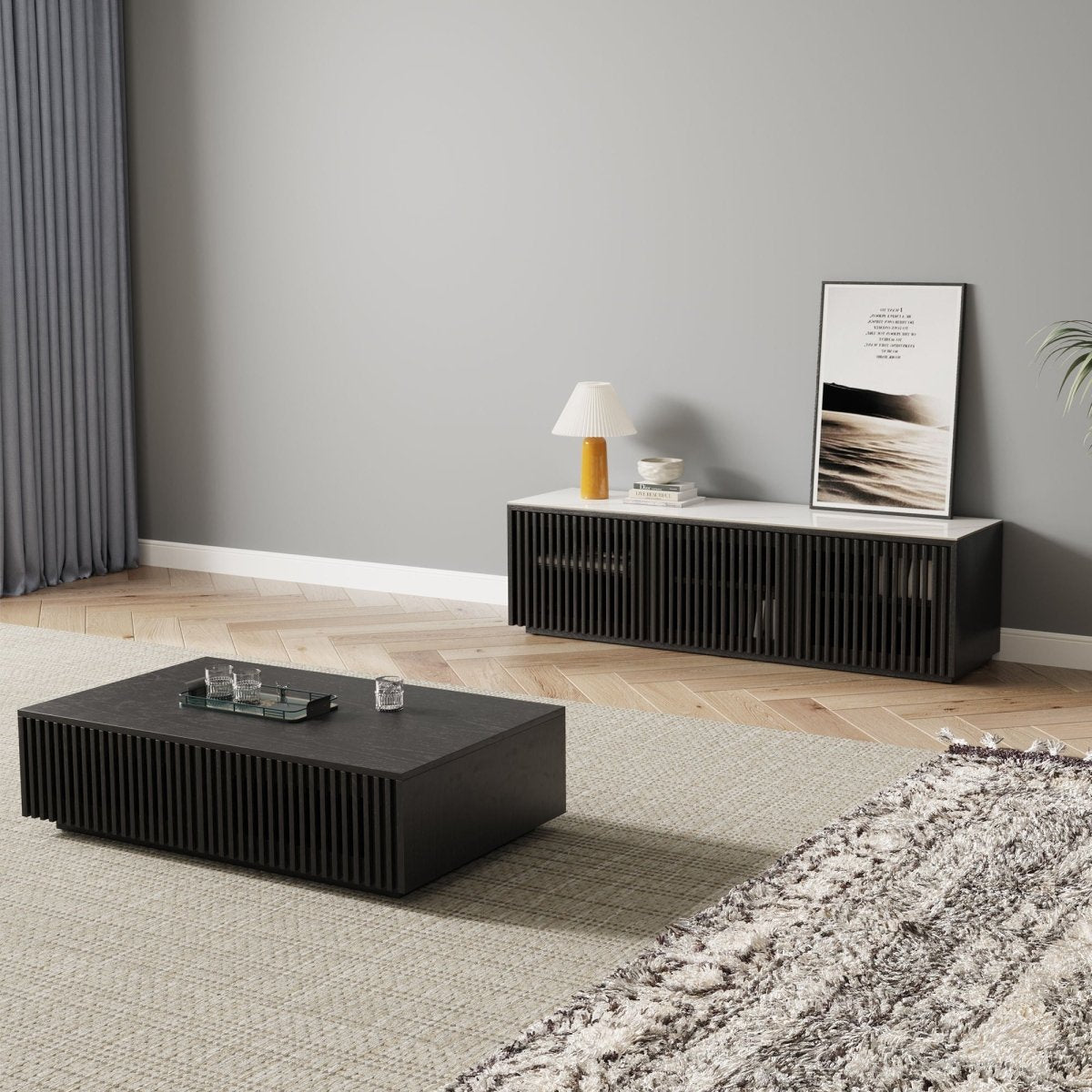 Aeolus Modern Wood TV Stand - Exclusivia
