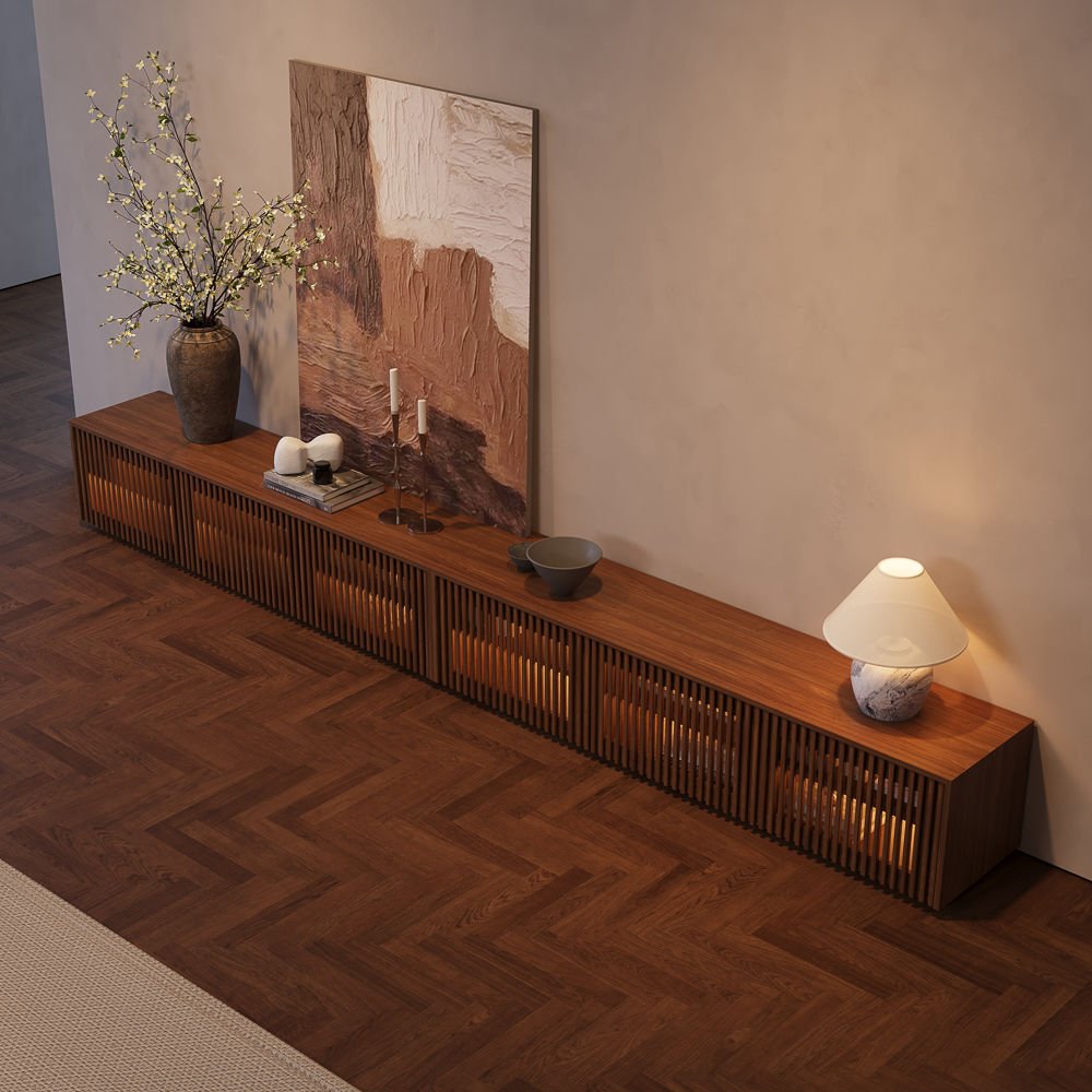 Aeolus Modern Wood TV Stand - Exclusivia