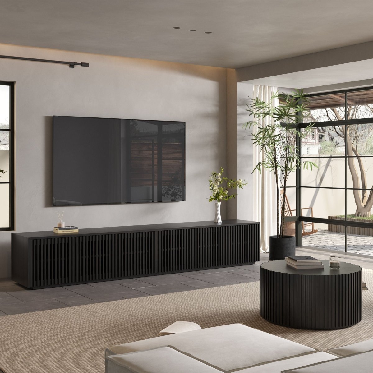 Aeolus Modern Wood TV Stand - Exclusivia