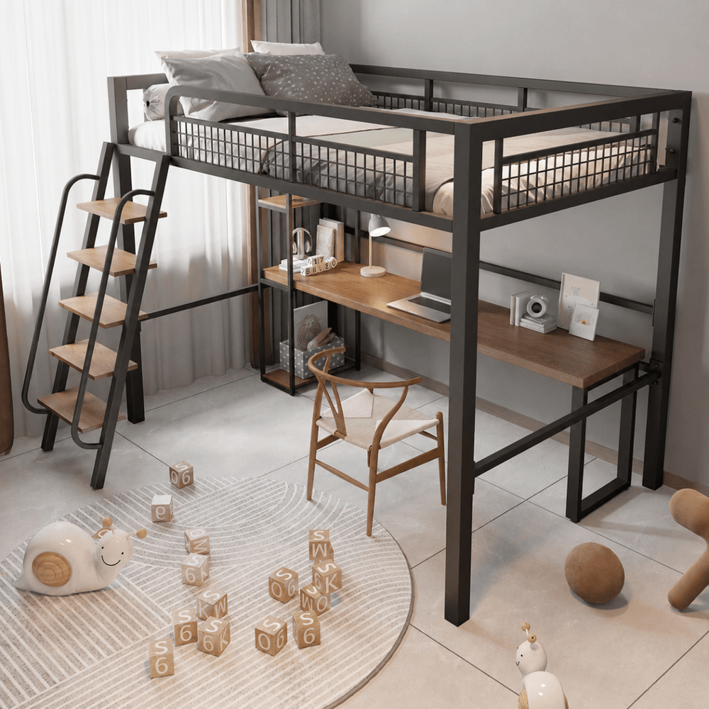 AERIS Modern Steel Loft Bedframe - Exclusivia